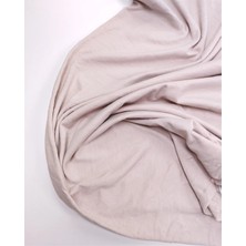 Kumaş Parça Uçuk Küllü Pembe Ince Süprem Penye Kumaş Tişörtlük & Elbiselik 160X155CM