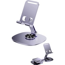 Kyrotech Metal Alüminyum 360 Derece Dönebilen Yk Design Masa Üstü Telefon Tutucu, Yüksekliği Ayarlanabilir, Profosyonel Kullanıma Uygun, Darbelere Day
