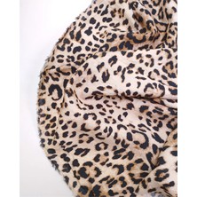 Kumaş Parça Leopar Desenli Dolgun Ayrobin Kumaş Gömleklik & Elbiselik 120X145CM