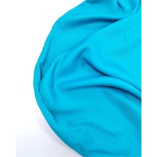 Kumaş Parça Turkuaz Dökümlü Yumuşak Viskon Saten Kumaş Elbiselik & Bluzluk 145X260CM