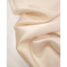 Kumaş Parça Krem Kahve Köpüğü Arası Dolgun Organze Tül Kumaş Elbiselik & Bluzluk 150X240CM