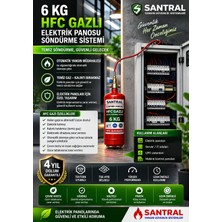 Santral Yangın Santral 6 kg HFC Gazlı Otomatik Elektrik Pano İçi Söndürme Sistemi 4 Yıl Güvenceli Askı Aparatı Hediye ile Yüksek Performans