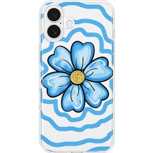 LOTUS GOLD iPhone 16 Plus Uyumlu Çiçek Desenli Şeffaf Telefon Kılıfı