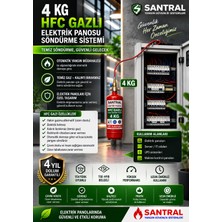 Santral Yangın Santral 4 kg Hfc Gazlı Otomatik Elektrik Pano İçi Söndürme Sistemi