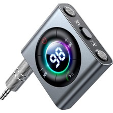 Store Bluetooth 5.3 Transmitter And Receiver 2 In 1 [led Screen & Enhanced Dual Mics] Wireless Audio Adapter For Car/tv/home Stereo/headphone/speaker/airplane/boat/gym, Aux Bluetooth Adapter