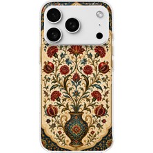 LOTUS GOLD iPhone 18 Pro Max Uyumlu Lale Desenli Şeffaf Telefon Kılıfı