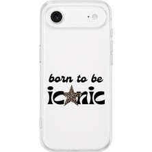 LOTUS GOLD iPhone 17 Air Uyumlu Iconic Desenli Şeffaf Telefon Kılıfı