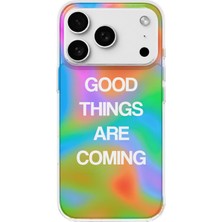 LOTUS GOLD iPhone 18 Pro Uyumlu Good Desenli Şeffaf Telefon Kılıfı