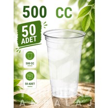 Yorulmaz Ambalaj 🥤 500 cc Plastik Bardak 50 Adet | 🧊 Kaliteli Kullan- At Soğuk Içecek Bardağı