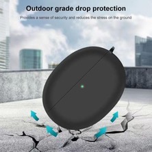 Store Xiaomi Redmi Buds 5 Pro Için Kulaklık Kılıfı Extra Kalın Yapılı 360° Koruma Sağlayan Toz Koruma Tıpalı Darbelere Karşı Dirençli Taşıma Askılı Silikon Koruyucu (Siyah)