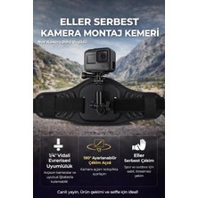 Store Aksiyon Kamera Bel Kemeri, Extreme Sporlar,bisiklet,gezi,vlog,şehir Içi, 1/4” Vida, 180° Ayarlanabilir Gövde, Sabit Pov Çekim, Siyah