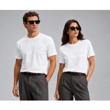 Lufian 2 Li Eş Kombini, Siyah ve Beyaz Geniş Kalıp Yazlık Tişört, Bol Kesim Penye Premium T-Shirt