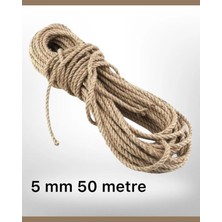 St. Morritz 5 mm 50 Metre Jüt Halat Ip - Hasır Ip - Kendir Ip -