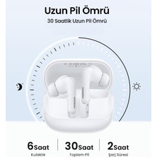 Store Hitune T6 Magic Aktif Gürrültü Engelleyici Ekranlı Kablosuz Kulak Içi Kulaklık, 30 Saat Çalma Süresi, 4 Mikrofon, Anc, Beyaz, 55137