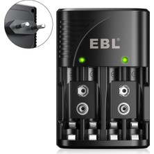 Store Nı-Mh Aa/aaa ve 9V Piller Için Hızlı Şarj Cihazı - 4 Yönlü LED Ekranlı Şarj Cihazı 6802