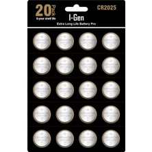 Store CR2025 Pil 20'li Paket Lityum Düğme Pil 3V 2025