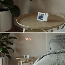 Store Dijital Kablosuz Projeksiyonlu Çalar Saat, Orta Avrupa Saat Dilimi (Dcf) Için, Negatif LCD Ekranlı, Hızlı Ayar ve Alarm Bip Sesi, Siyah Renkte, Model BC15B-DCF.