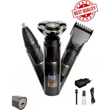 St. Morritz Premium 2 Yıl Hk 3600 Digital Göstergeli 3 Başlıklı Tıraş Makinesi Kuru Saç-Sakal-Burun