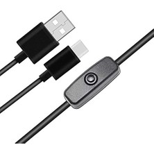 Store Raspberry Pi 4 Type C 5V 3A On-Off Anahtarlı Güç Kablosu - 1 Metre
