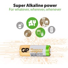 Store Batteries GP23A Süper Alkalin 23A/MN21/V23GA Boy Pil, 12 Volt, 5'li Kart, Bakır/beyaz/yeşil