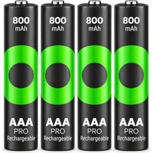 Store Batteries Recyko Pro Aaa Ince Ni-Mh Şarjlı Pil, 1.2 Volt, 4'lü Kart
