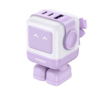 Store Nexode Rg 65W Robotgan Şarj Cihazı USB C Güç Kaynağı MacBook Pro/air, Ipad, iPhone 15 Pro Max, Galaxy S24 Ultra, Steam Deck ile Uyumlu 3-Port Hızlı Şarj Cihazı LED (Mor)