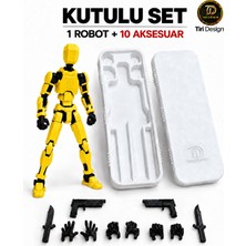 Tiri Design Dummy Robot Kutulu Set Oynar Eklemli Pozlanabilir Figür – Sarı