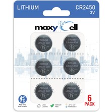 Store 2450 CR2450 Lityum Para Hücresi Pil 3V Yüksek Kapasiteli Uzun Ömürlü Güvenilir Güç Saatler, Anahtarlıklar, Fitness Takipçileri, Tıbbi Cihazlar, Termometreler, Sızdırmaz Tasarım DL2450 (6'lı