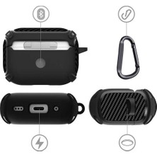 Store Airpods Pro 2 ile Uyumlu Kulaklık Kılıf Darbeye Dayanıklı Fundamental Sert Koruyucu Toz ve Kirden Koruyan Apple Airpods Pro 2 ile Uyumlu Kılıf Koyu Yeşil