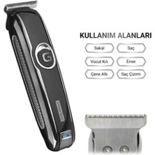 St. Morritz Artıtech Şarjlı Traş Makinesi Saç Sakal Kesme Ense Vücut Kılı Çizim Epilasyon Öncesi Tüy Kısaltma Ar