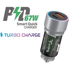Store 67W Turbo Araç Şarj Başlığı – USB + Pd Girişli