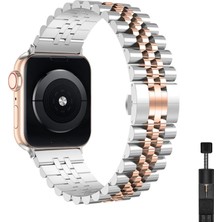 Store Apple Watch Uyumlu Jubilee Çelik Kordon - 49/46/45/44/42/41/40/38MM Uyumlu - Apple Watch Se 3/2/1 & Watch Ultra 3/2/1 & Series 11-1
