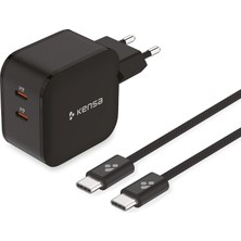 Store 60W Çift Portlu 2x Type-C Pd Akıllı Hızlı Şarj Seti Qc-95