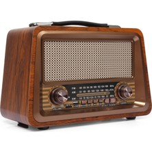 Store Gerçek Ahşap Eskitme Görünümlü Bluetooth Hoparlör Mp3 Çalar Müzik Kutusu Nostaljik Radyo
