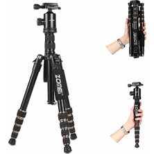 Store Profesyonel Tripod, 149 Cm, 13 kg Taşıma Kapasiteli, 360° Bilye Başlıklı, Hızlı Bırakma Plakalı, Telefon Tutuculu, Uzaktan Kumandalı, Kaymaz Ayaklı Kamera ve Telefon Tripodu | Zomei Z-669