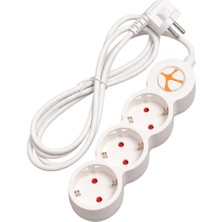 Store Tunçmatik Powerstrip 3 Üçlü Anahtarlı Grup Priz 3m