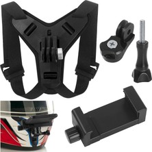 Store Aksiyon Kamera ve Telefon Tutucu Kask Aparatı Gezi Seyahat ve Sürüşlerde Kullanmak Için Cep Telefonu Kask Tutucu (Tüm Modeller Ile Uyumlu) X001