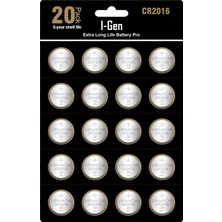 Store CR2016 Pil 20'li Paket Lityum Düğme Pil 3V 2016