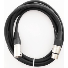 Store RJK0-972XLR-3BK Mikrofon Kablosu Xlr-Xlr Siyah 3 Metre Metal Siyah 0,22MM. Kablo