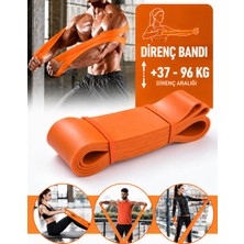 Gus Company 208 cm Pilates Jimnastik Lastiği Egzersiz Yoga Direnç Bandı (Xx Sert - Turuncu) 2080X83X0.45 mm