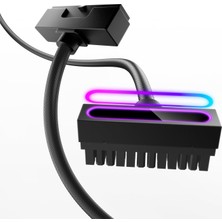 Store HYDRUS-24PIN Pc Psu Uzatma Kablosu Argb Led, Bakır Tel Anakart Güç Uzatma Kablosu Entegre Minimalist Tasarım, 2000W Güç (Tüm Set), Kablo Yönetimi ve Dıy Için Pc Güç Kablosu