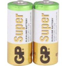 Store Batteries GP910A Süper Alkalin LR1/N/910A Boy Yarım Kalem Pil, 1.5 Volt, 2'li Kart