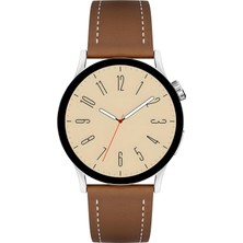 Store LW-38V 38MM Kompakt Şık Akıllı Saat Sesli Görüşme Özellikli (Gümüş Rengi, 38 Mm, 128, Mb, Kahverengi)