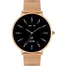Store LW-43V Ultra Ince Şık Akıllı Saat (Altın Rengi)