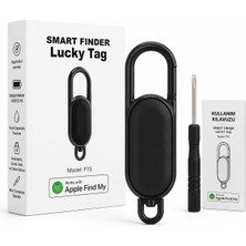 Store Denshi Lucky Tag F15 Apple Bul (Find My) Uyumlu Akıllı Takip Cihazı, Anahtar Bulucu, Çanta ve Valiz Takip Cihazı, Karabinalı Eşya Bulucu