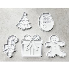BarsDepo 5'li Kurabiye Kalıbı Seti - Christmas Yeni Yıl (6-7cm)