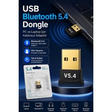 Store USB Bluetooth Dongle Pc Laptop Kablosuz Bluetooth 5.4 Adaptör V5.4 Bluetooth Aparatı