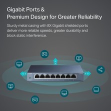 Store TL-SG108, 8-Port 10/100/1000 Mbps Gigabit Ethernet Switch 5 V Harici Güç Adaptörü