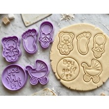 BarsDepo 5'li Kurabiye Kalıbı Seti - Baby Shower (6-7cm)