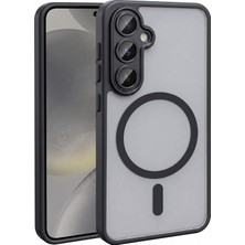 Store Samsung Galaxy S23 Fe ile Uyumlu Zore Sio Magsafe Manyetik Mat Arka Kapak Şok Emici Kaymaz Telefon Kılıfı – Siyah